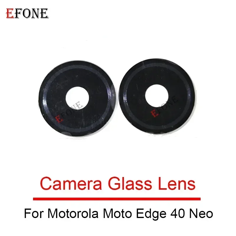Vetro Posteriore Con Lente Fotocamera Per Motorola Moto E20 - Nero - Nuovo