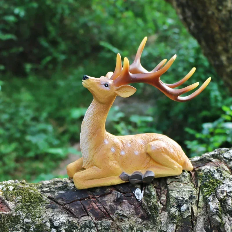 

Outdoor Garden Simulation Animal Resin Deer Sculpture Home Decoration Courtyard Villa Ornaments Crafts Park Lawn Figurines Decor