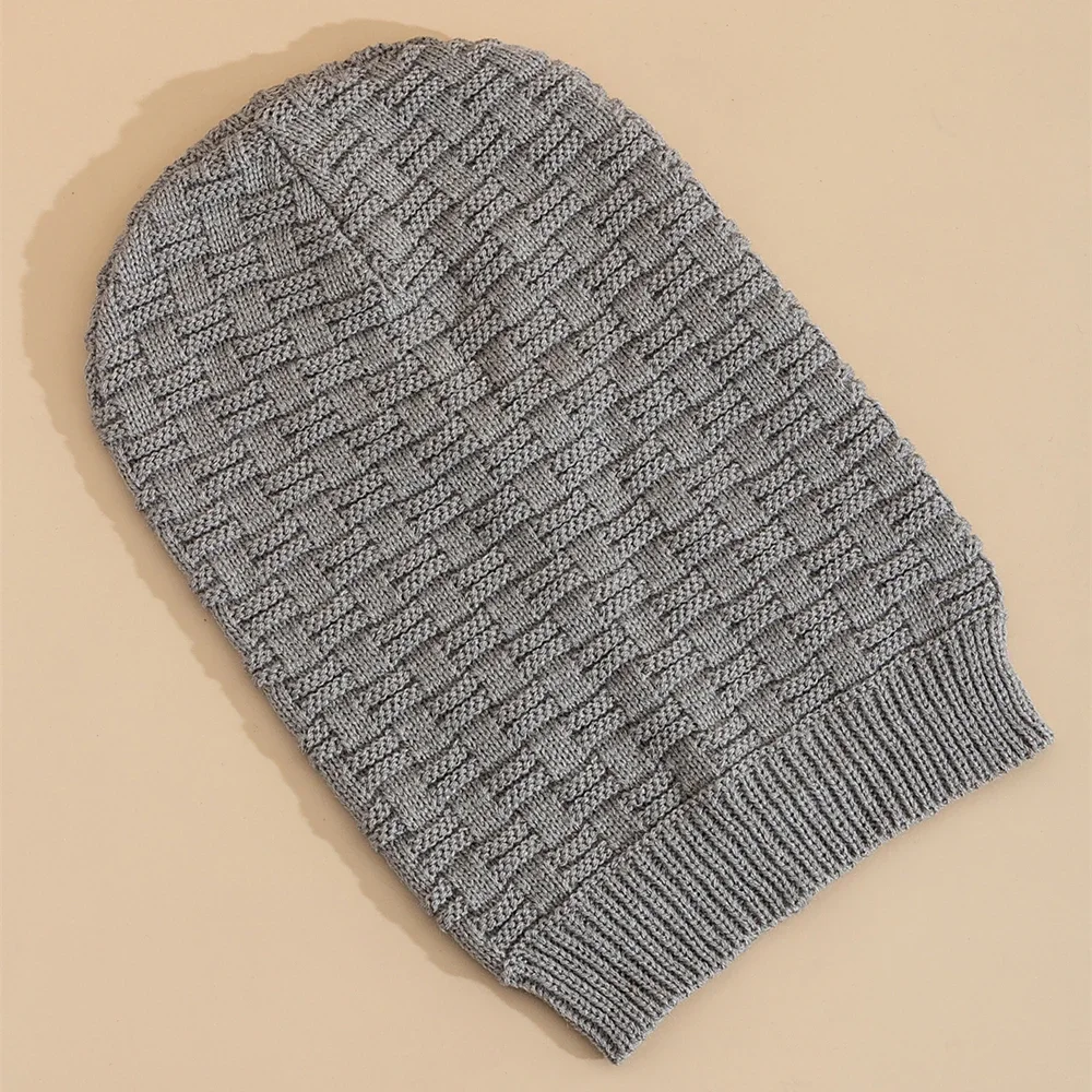 Unisex Slouchy Winter Hat Long Size Knitted Hat Casual Beanies For Men & Women Solid Bonnet Cap