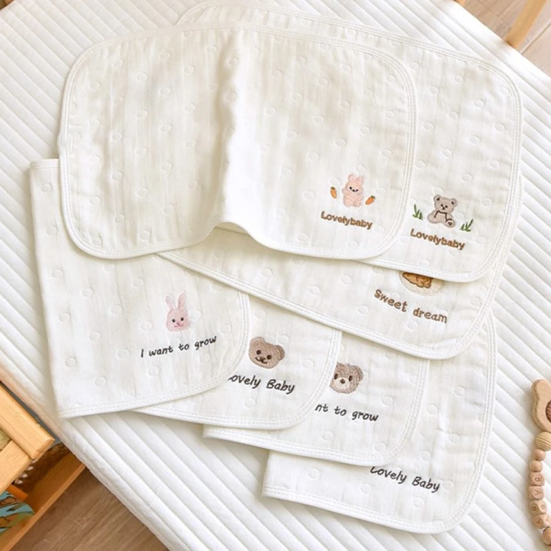 

Baby Flat Pillow 6-Layer Cartoon Newborn Pillow Sweat-Absorption Toddlers Head Support for Boys Girls Peaceful Sleeping