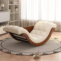 Stylish Banana Rocking Chair in Solid Wood Comfort and Relaxation Vintage Retro Shake Lounge Chair with Cozy Features for Home 5