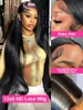 30 40Inch 250 Density Straight Lace Front Human Hair Wigs 13x6 HD For Women Glueless 13x4 Transparent Lace Frontal Wigs On Sale 4