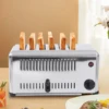 Sweetmile Commercial Bread Maker Machine 1.2 Inch Slot for Breakfast Silver Toaster Home Stainless Steel Bread Baking Machine 4