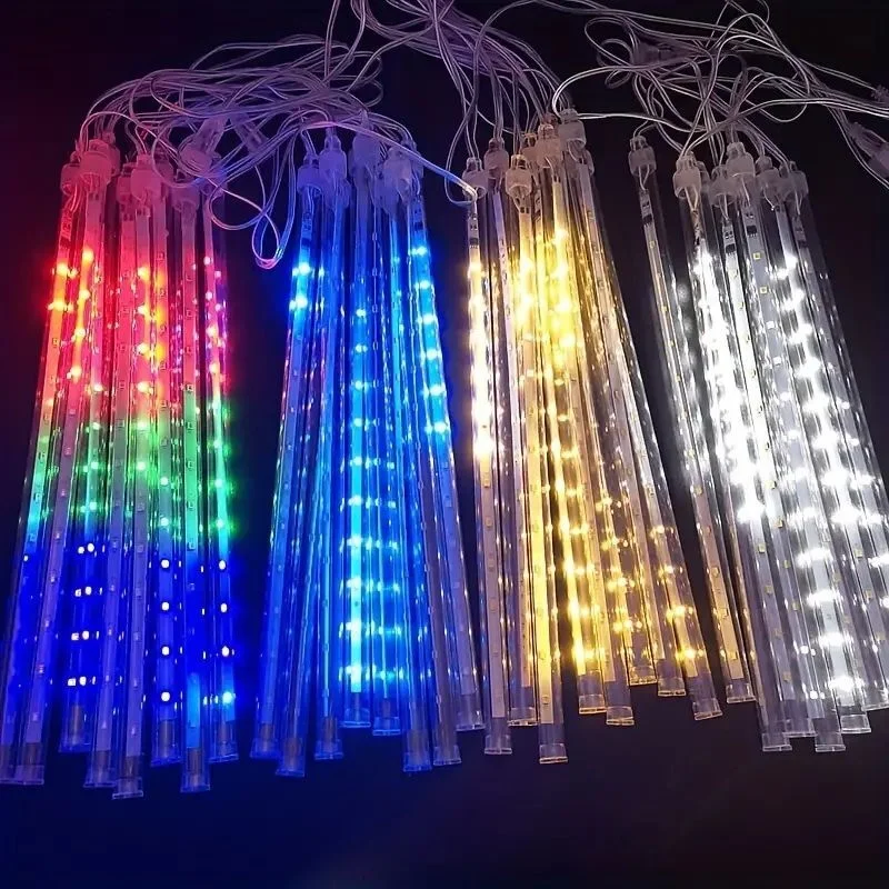 Description Picture 6 of item32/24/16/8 Tubes Gorgeous LED Meteor Shower Lights Street String Light Waterproof for Christmas Party Garden Holiday Decorations