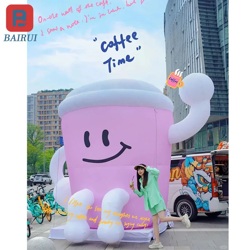 Large-scale Beer Festival Music Festival Barbecue Street Inflatable Beer Cup Air Model Draft Beer Cup air model drainage lightin 4