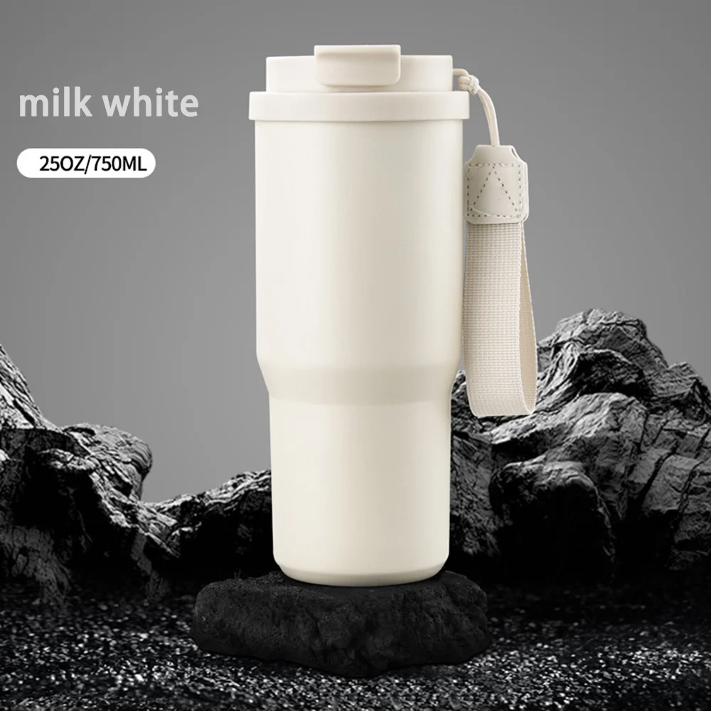 750ML Insulated Stainless Steel Tumbler with Leak-Proof Straw Lid – Keeps Beverages Hot or Cold