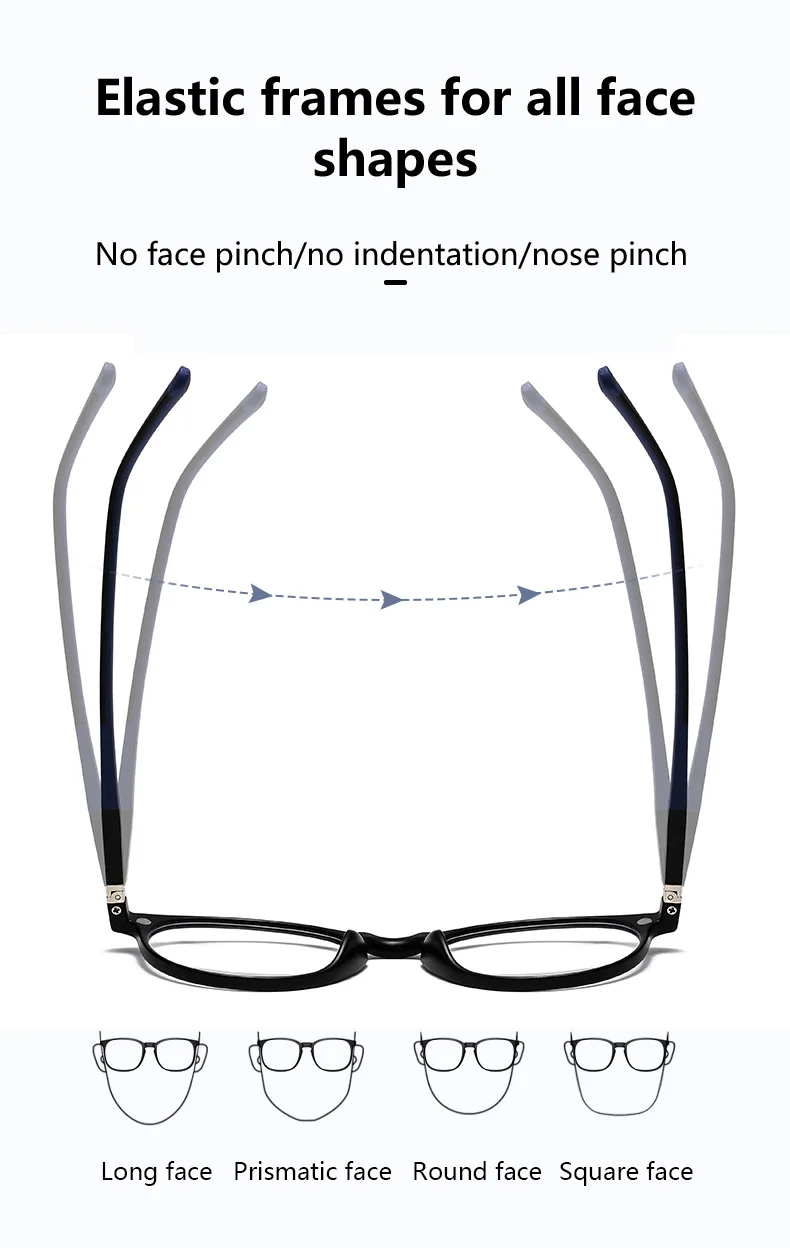 6-in-1-Brille, transparenter runder Rahmen mit 5 Stück Clip-on-polarisierten Sonnenbrillen, magnetische Brillen, männlicher Computer, optisch 3305 – Detail 8