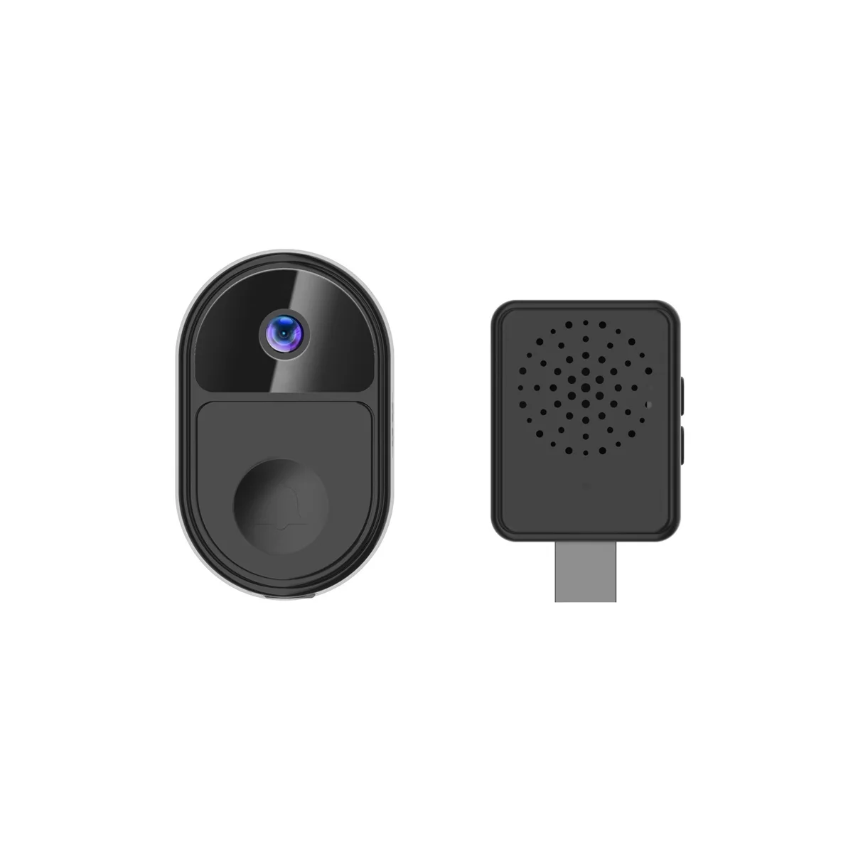 

Wifi Door Bell 1080P Waterproof Real Time Tuya Smart Doorbell Wireless Intercom Door Bell Tuya Intercom Camera Black