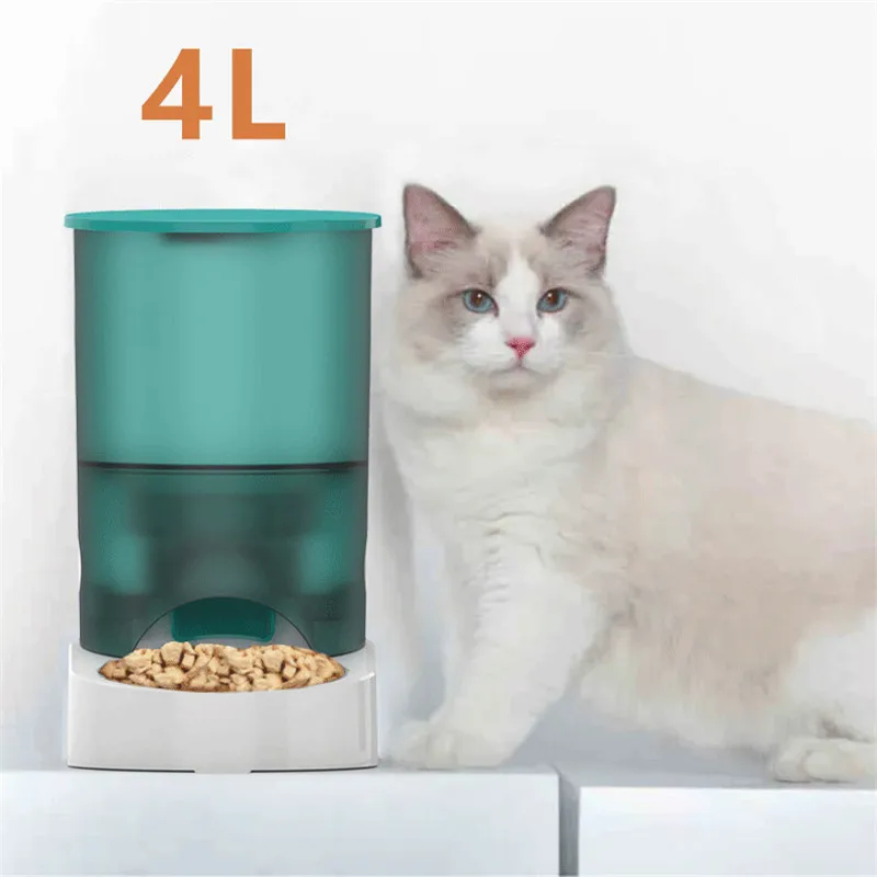 

Automatic Pet Feeder, App Control, Timing, 4L Electronic Pet Bowls, Dog Food Dispenser, Button Feed, Cats Feeder, Wifi