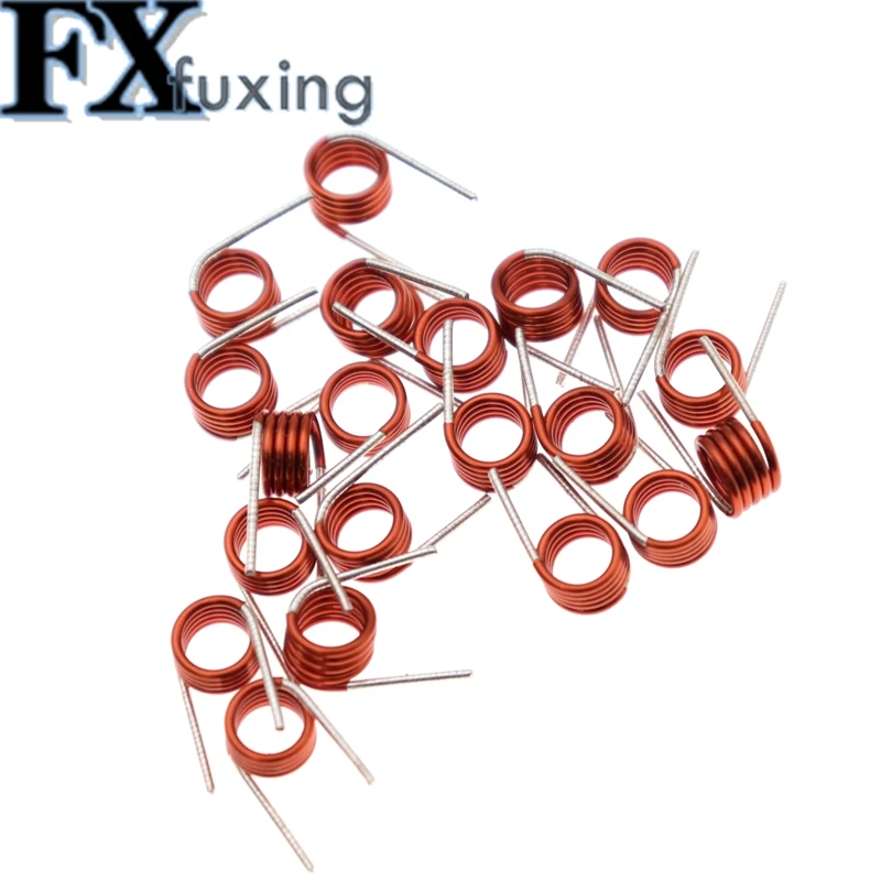 100pc Coilcraft Inductor 3.5*7.5t*0.7 Copper Wire Hollow Coil Inductance Remote Control FM Inductor 3.5*1.5/2.5/3.5/4.5/7.5T*0.7