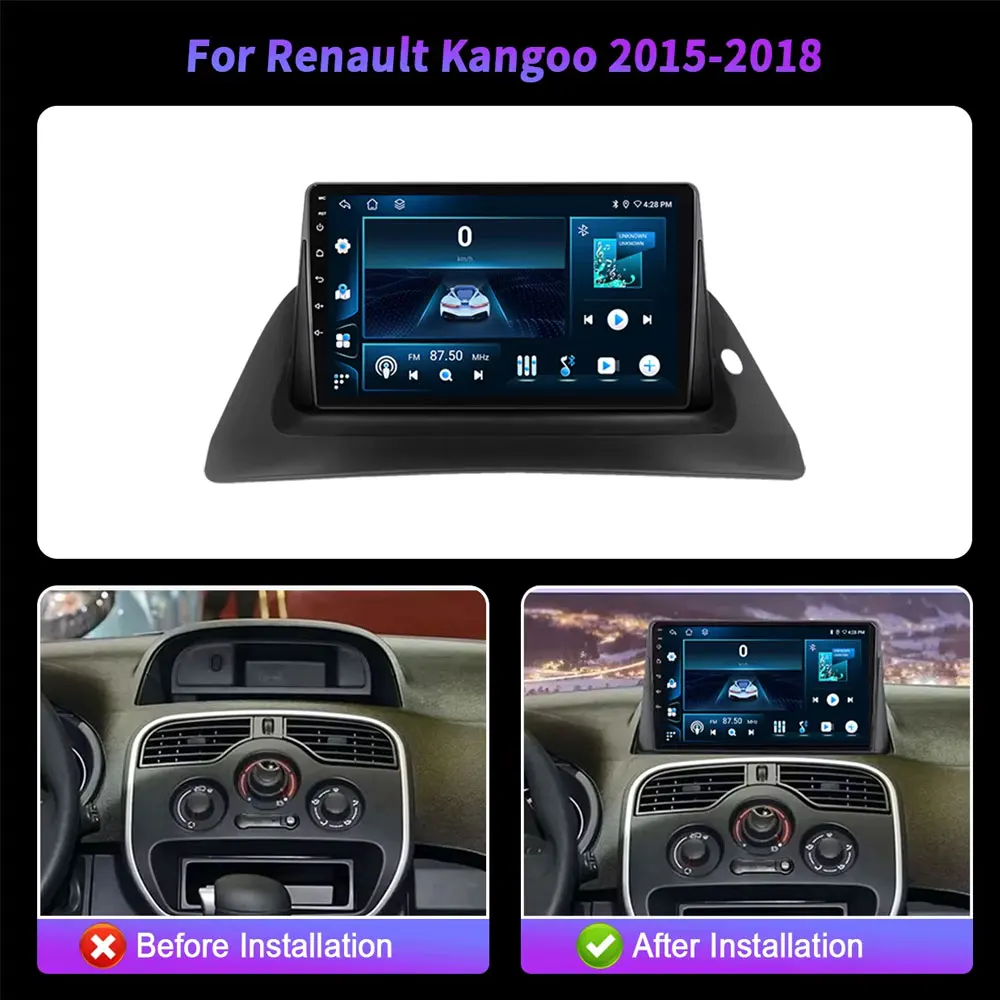 RENAULT KANGOO Bluetooth MP3 カーオーディオ HANNOX Android Stereo Player For Renault Kangoo 2015-2023