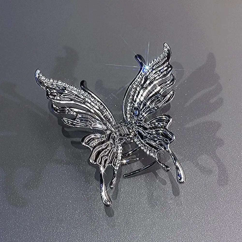 

Beautiful Headdress Shiny Rhinestones Large Butterflies Shape Bath Hair Barrette Hair Accessories Hair Claw Bath Hair Clip