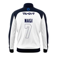 Men's Blue Lock Anime Soccer Jersey NO 7Jackets 2025 New Spring Autumn Women Jacket Coat Trendy Lapel Tops Clothes Cool Kids Top