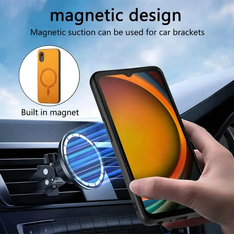 Luxury Leather Magnetic Back Cover for Samsung Galaxy XCover7