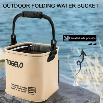 Collapsible Fishing Bucket with Fish Guard 1