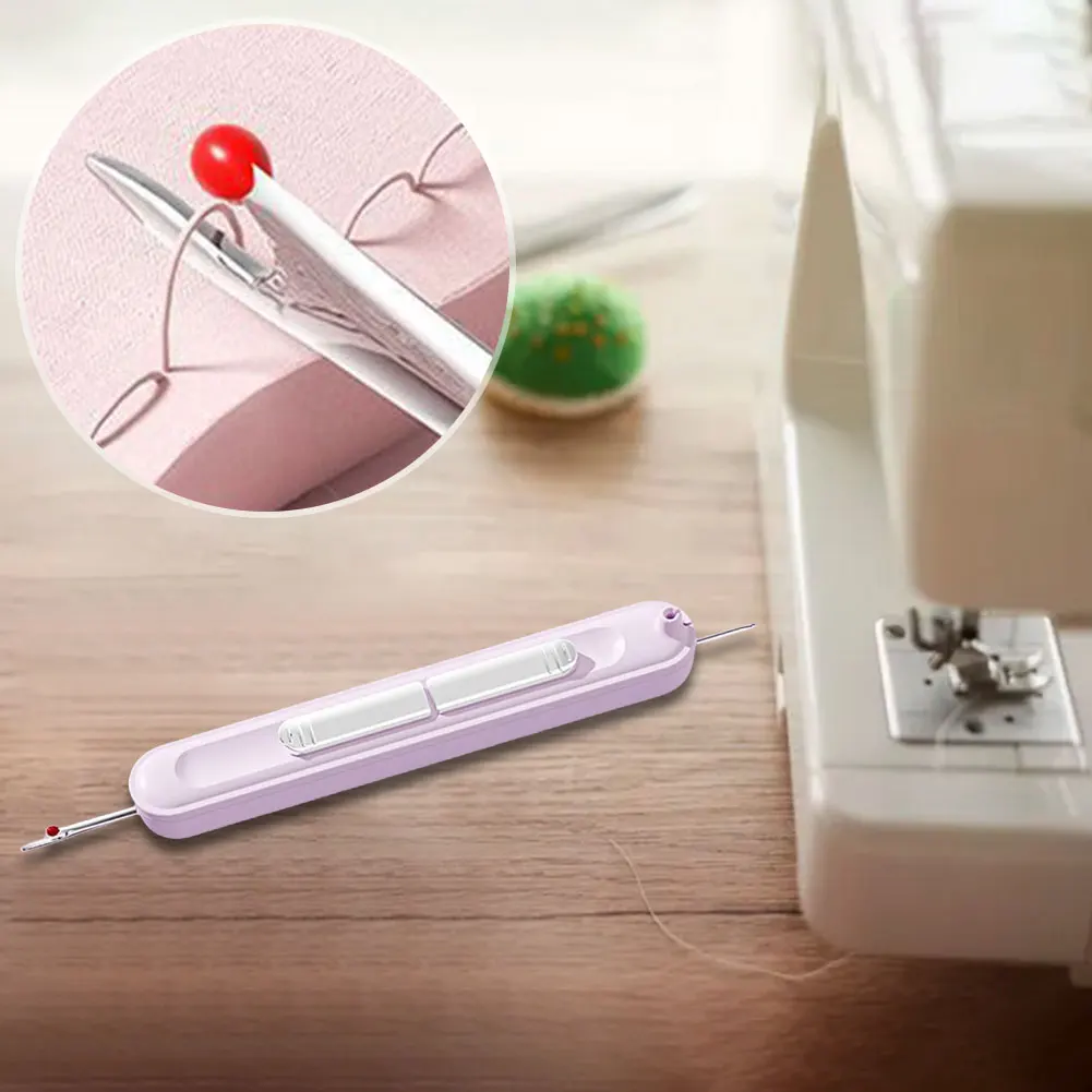2 in 1 Needle Threader Seam Ripper Needle Threading and Seam Remover Ripper Tool for Hand Sewing Craft Knitting Quilting