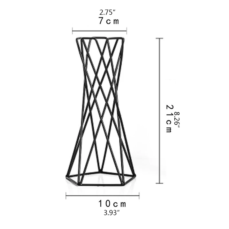 Nordic Style Air Plant Holder Metal Flower Pot Stand Geometric Iron Tillandsia Holder Table Home Garden Ornaments