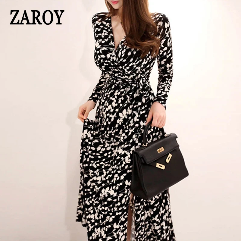 Muslimeadressements Mailers Belted-Up One Piece Wrap Abiti Lunghi Scollo A V Manica Lunga Autunno Maxi Dress Party Eveing Robe Vestidos Streetwear Пла