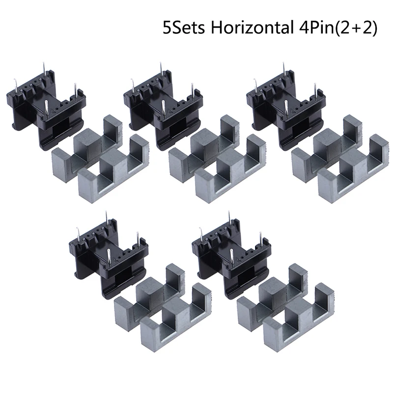 5Sets EE25 4Pin 8P 10P Transformer Bobbin PC40 Ferrite Core Vertical Horizontal High Quality Widely Used Transformers Filter waterproof tool bag Tool Storage Items