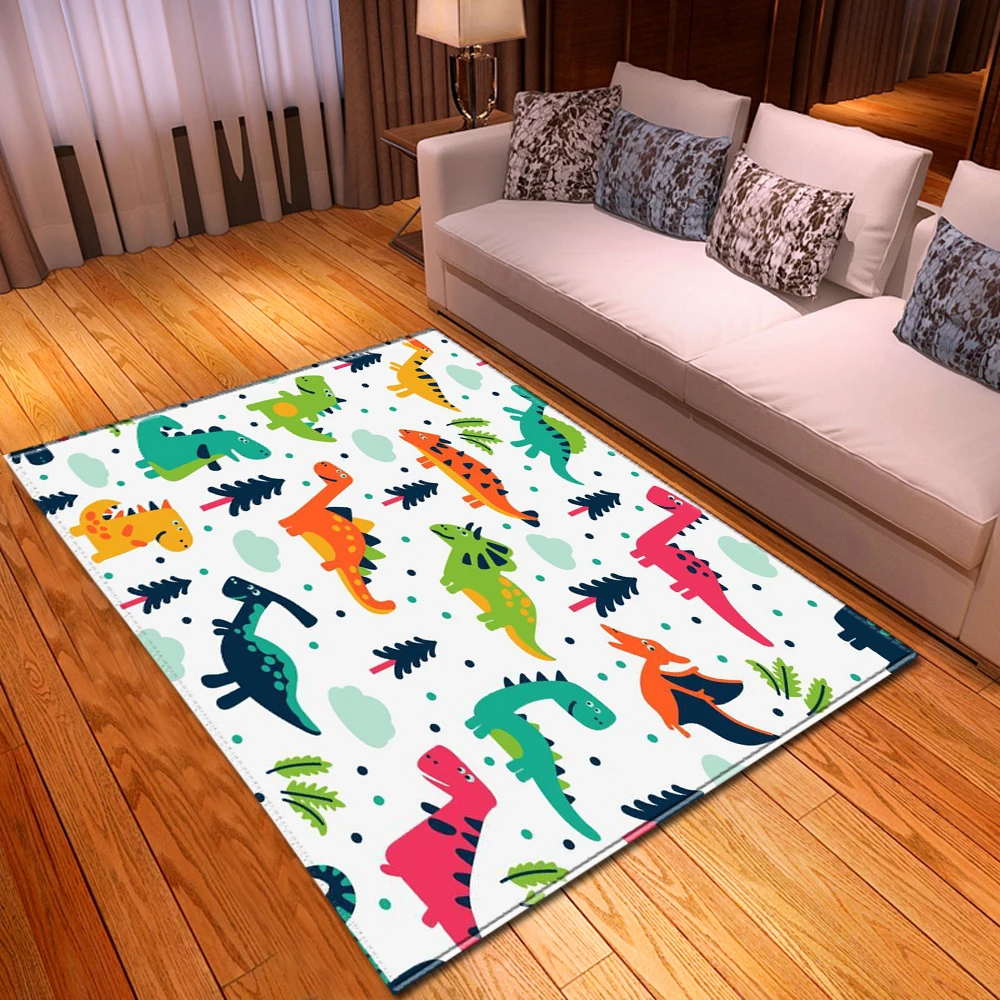 

Cartoon Dinosaur Living Room Carpet Decor Bedroom Kitchen Rug Bathroom Mat Kawaii Children's Play Rug Memory Foam Indoor Doormat