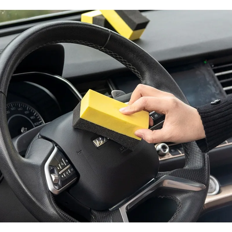 5/10pcs Multifunctional Sponge Brush For Car Wheels Tires Polishing Waxing Clean The Gaps Blind Corner Cleaning Crescent Shaped 6