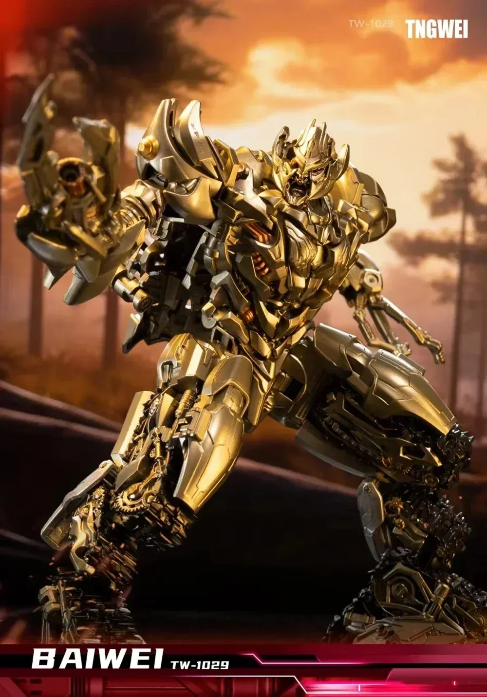 Trasformazione Tw1029 Megatank Anime Figure Baiwei Movie Megatank Metal Coating Studio Series Ko Ss13 Action Figure Robot Toys