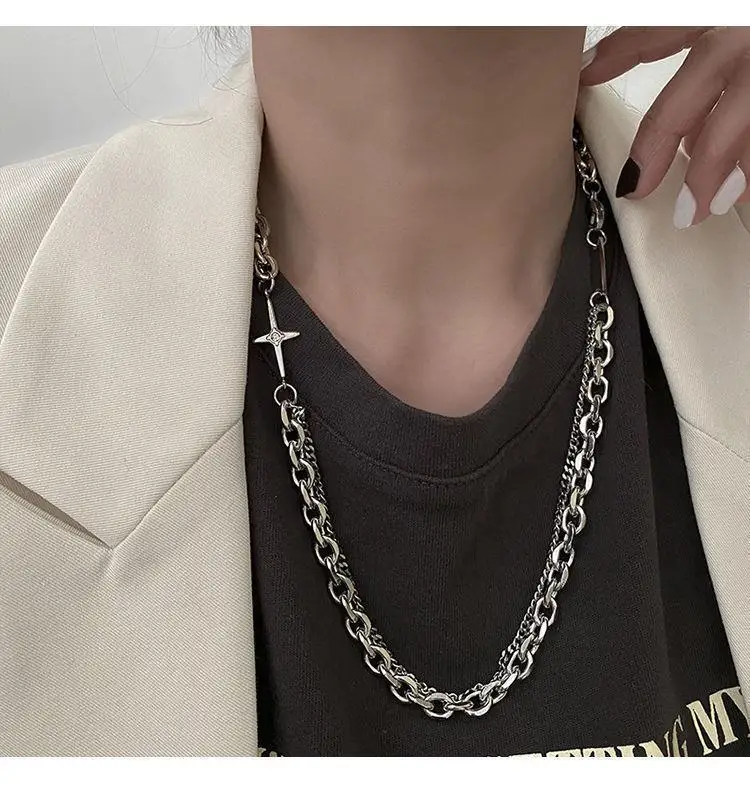 【ROAJU】cross unbal chain necklace ★ BTS 愛用★全2色★ Sdca84fa9690c4ad09a2d1338c5508
