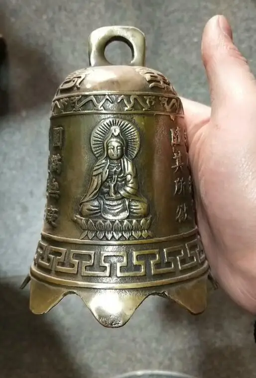

Китайский латунный старый буддистский храмовый колокольчик