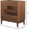 Render 30" Bathroom Vanity in Walnut-Sink Basin Not Included 30 Inch solid construction with practical functionality Walnut 3