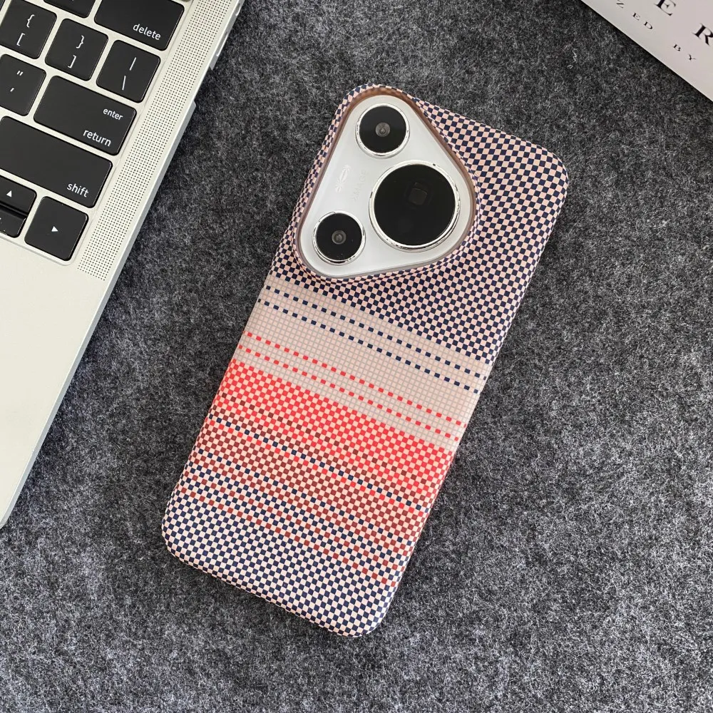 Carbon Fiber Texture Magnetic Case with Wireless Charging Support
