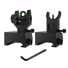 

Optical Fiber Thin Iron Sight, With Visible Front Red Dot Sight And Rear Green Dot Sight, Suitable For Picatinny Weaver Rail
