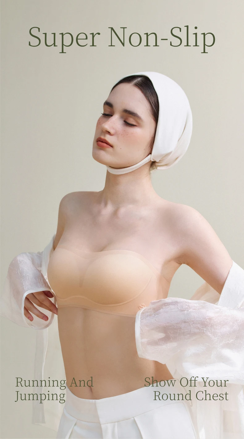 SUJIIN Strapless Bra for Women Wireless Invisible Seamless Push Up Summer Bralette Convertible Multiway Lift Bras Woman MX199