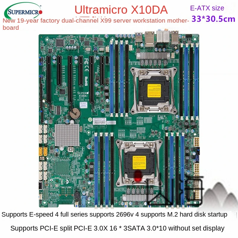 Ultramicro X10dri Dual X99 Server Motherboard, M.2 Workstation X10dai