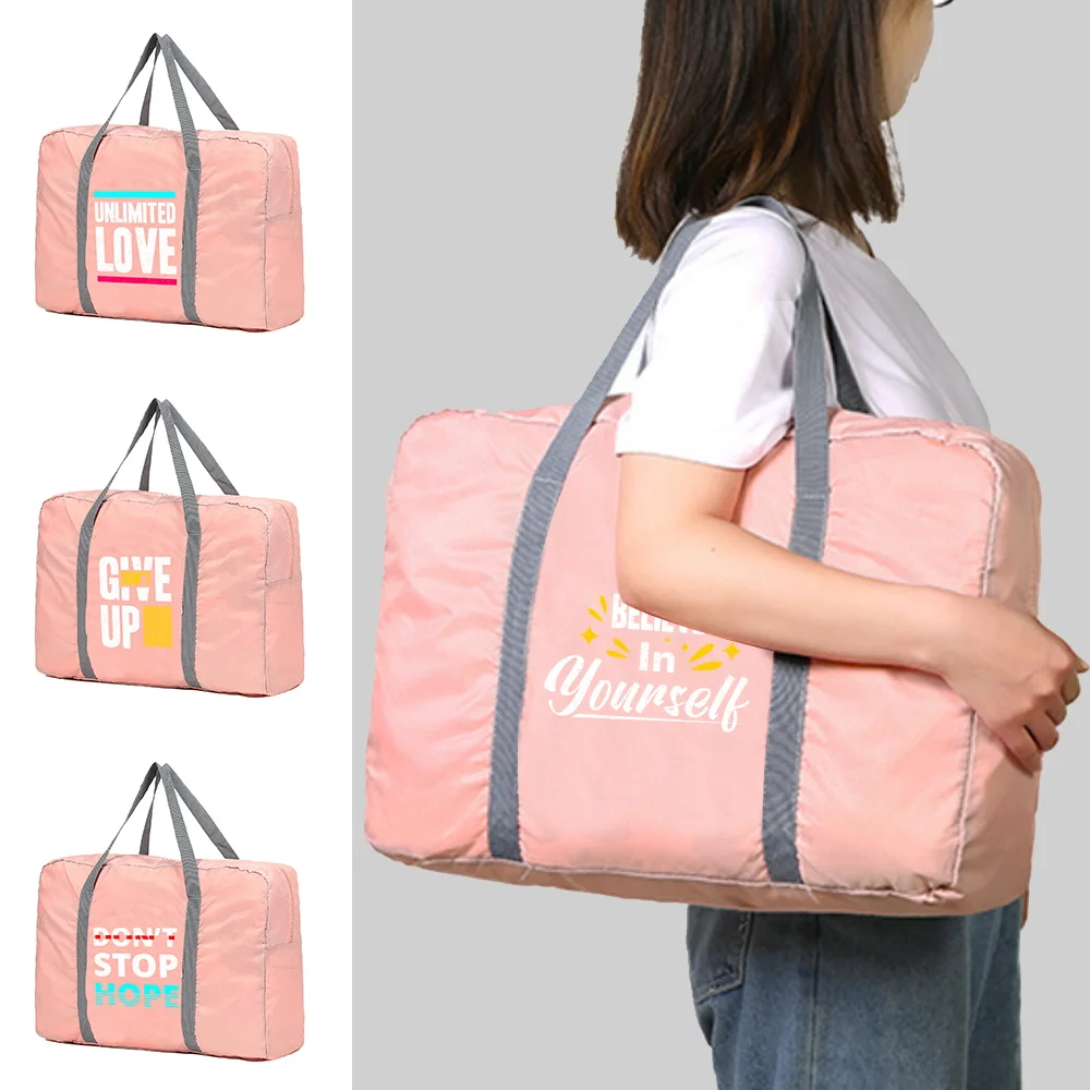 

Travel Bag Holiday Portable Folding Organizer Luggage Nylon Handbags Unisex Traveler Accessories Large Capacity Clothes Storage