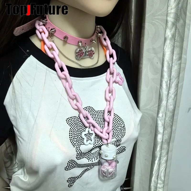 Cat Paw Sweet Necklace Spike collar Gothic Lolita Y2K girl