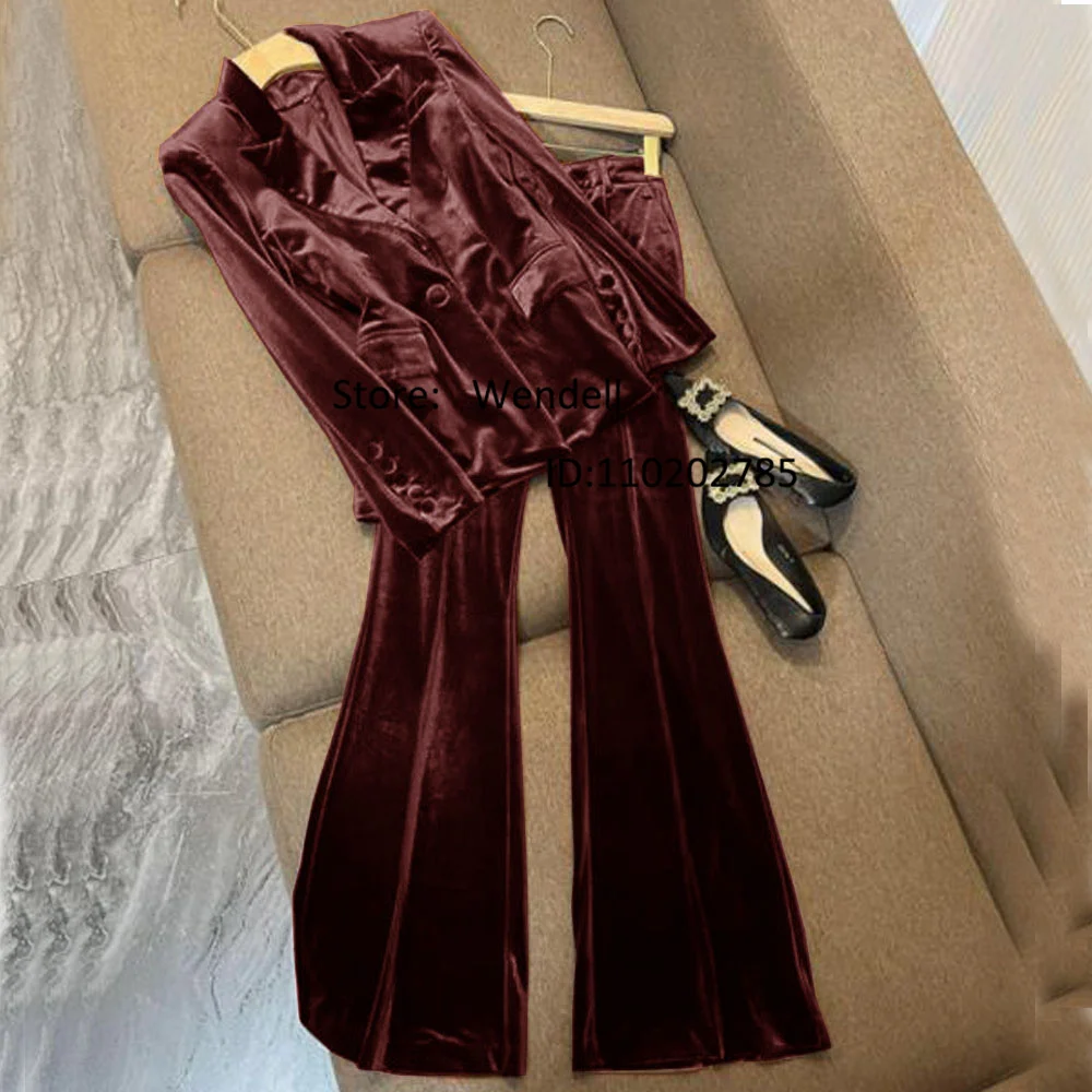 Pants Sets of Women 2 Pieces Elegant Woman Clothing Jeans Women's Pantsuit Suit for Autumn Two Piece Set Pant Luxury Suits 2023