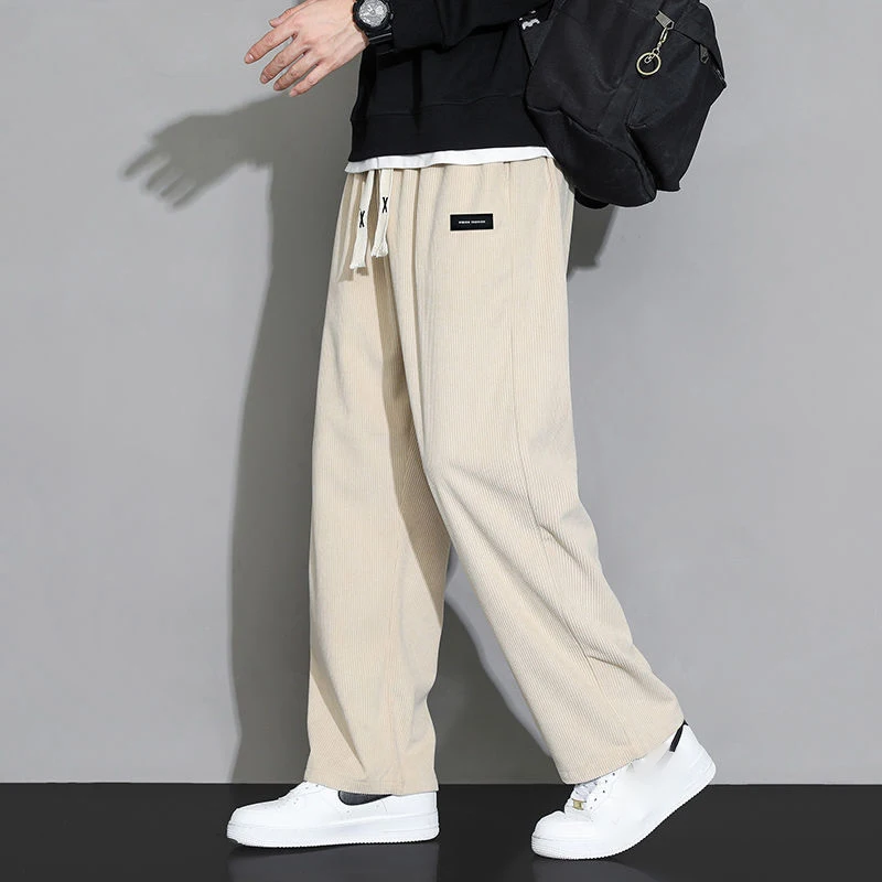 wide leg pants wide leg sweatpants men spring autumn corduroy