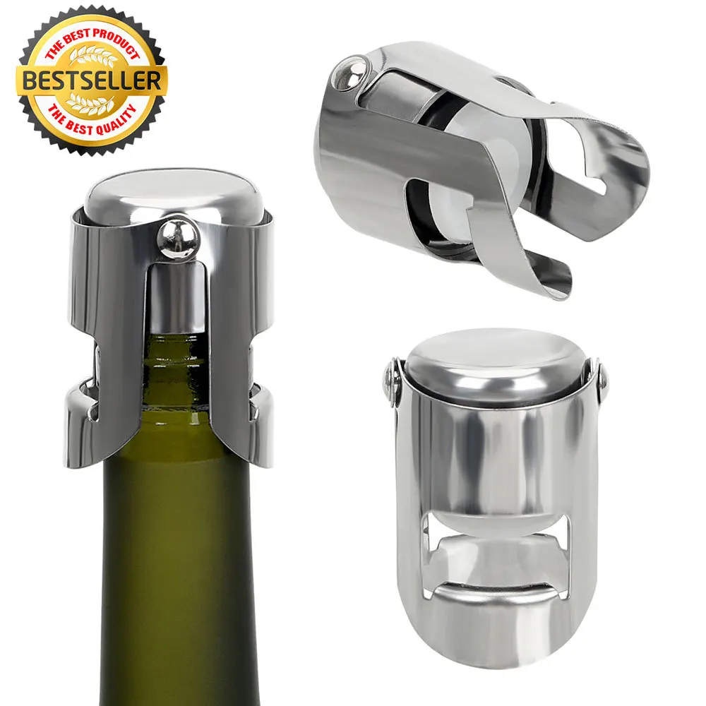 1pcs Stainless Steel Wine Stopper Champagne Sparkling Bottles Keep Bubbles Home Bar Tools wine stopper wine stoppers