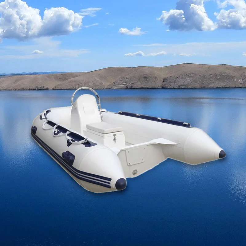 Blue Bay inflatable rowing boat PVC fishing dinghy aluminum rib rigid inflatable boa