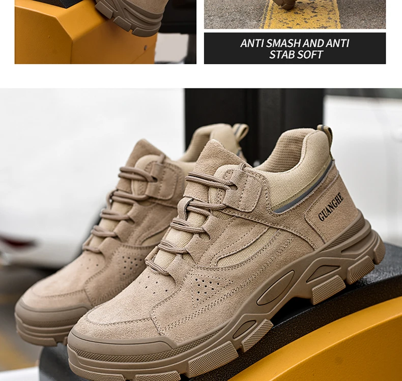 Safety Shoes Anti Smashing Anti Piercing Wear-Resistant Anti Slip Kevlar Midsole  Are Fashionable Breathable And Comfortable