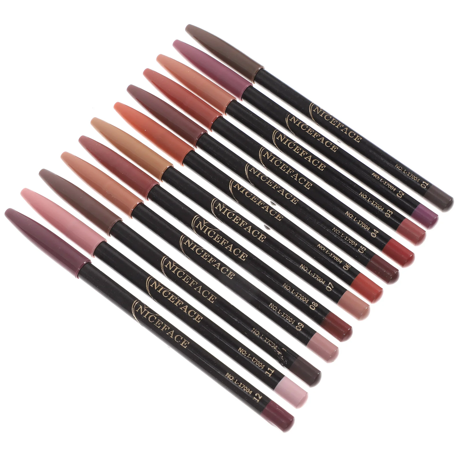 

12 Pcs Lip Make up Accessories Brown Eyeliner Pencil Makeup Lipstick Waterproof Pencils