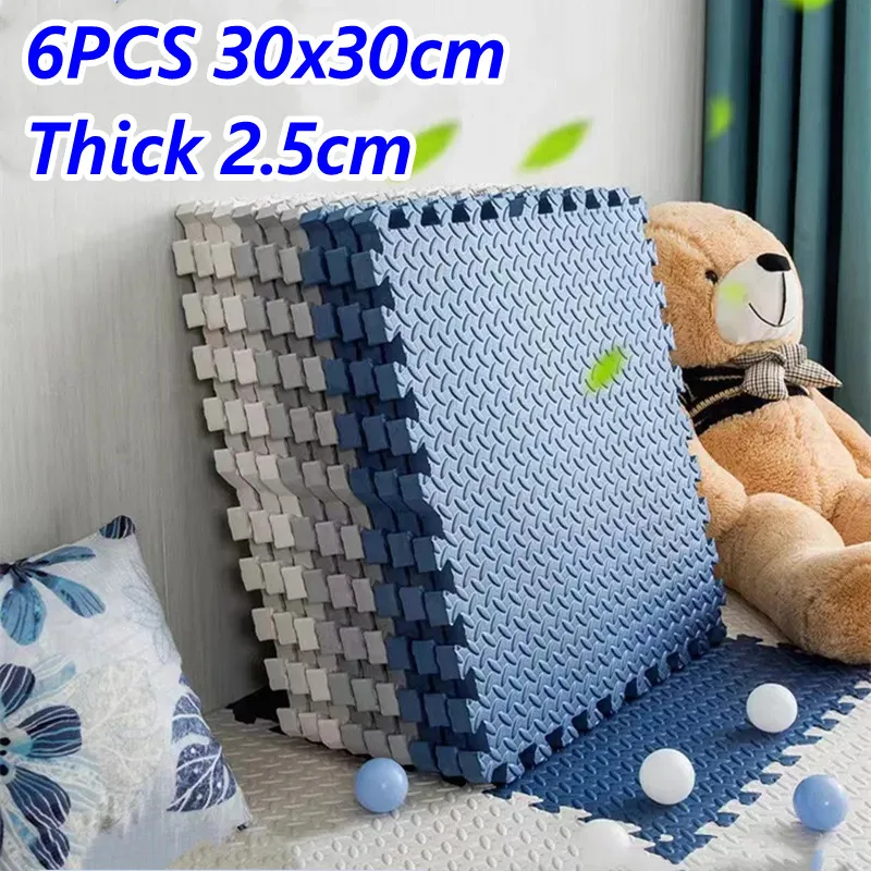 Play Mat Activities Mat for Baby Playmat 6PCS Thick 25mm Floor Noise Mat 30x30cm Baby Play Pool Rugs Play Mats Gym Sports