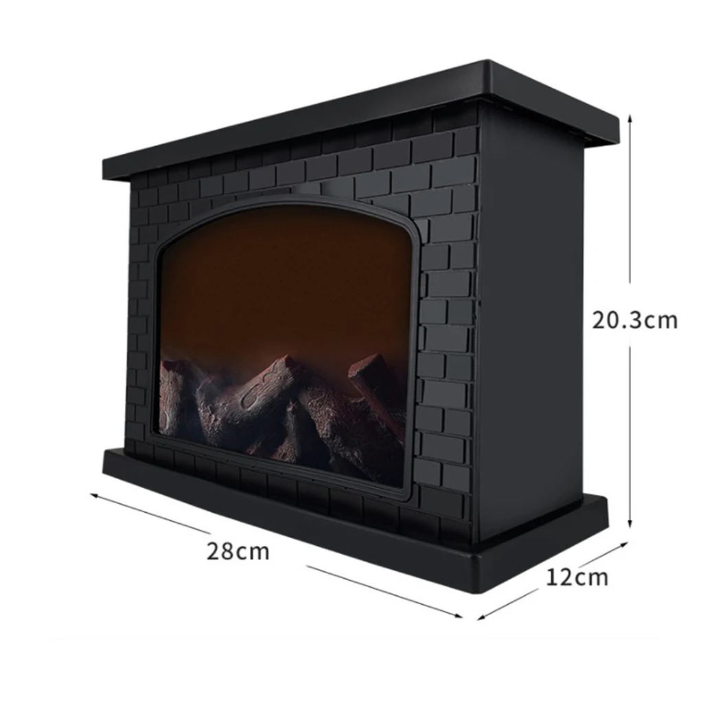Simulated Semicircular Flame Fireplace Wind Lamp Living Room Halloween Nordic Ornaments Decorative Lamp Props Led Creative