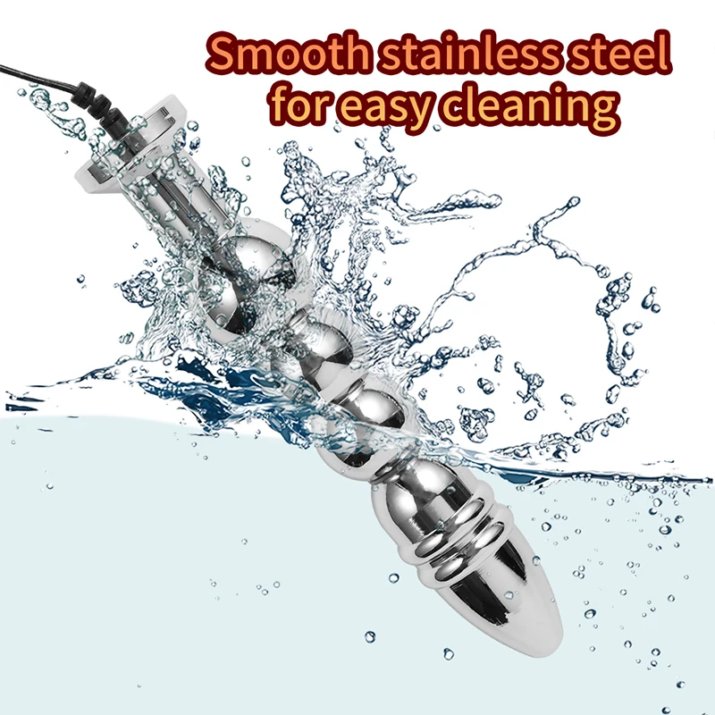 Bi-polar Electro Shock Stainless Steel Anal Plug E-stim Vaginal Ball Butt Plug Prostate Massage Electric Sex Tools Accessories electro sex toys electric sex toys