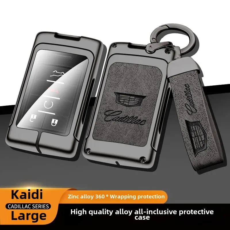 럭셔리 자동차 키 케이스 기아 델라크 XTS SRX ATS 가죽 키 커버 고급 쉘 자동차 키 홀더 내구성 보호 액세서리