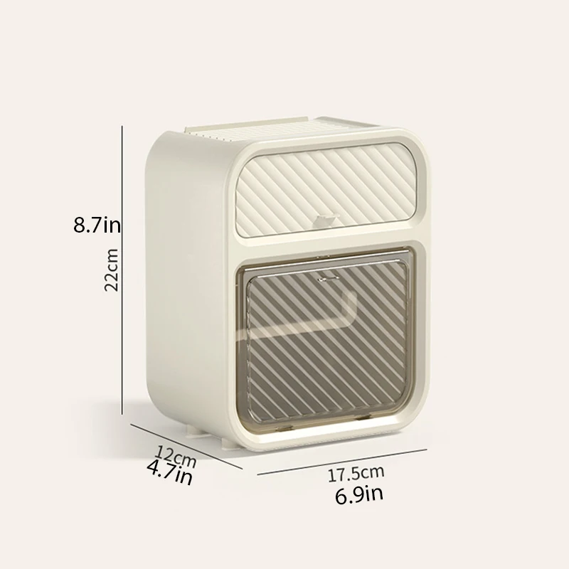 Toilet Tissue Box Light Luxury Bathroom Punch-Free Double Layer Shelf Wall Mounted Roll Paper Drawer Waterproof Storage Holder toilet paper holder bathroom organizer shelf