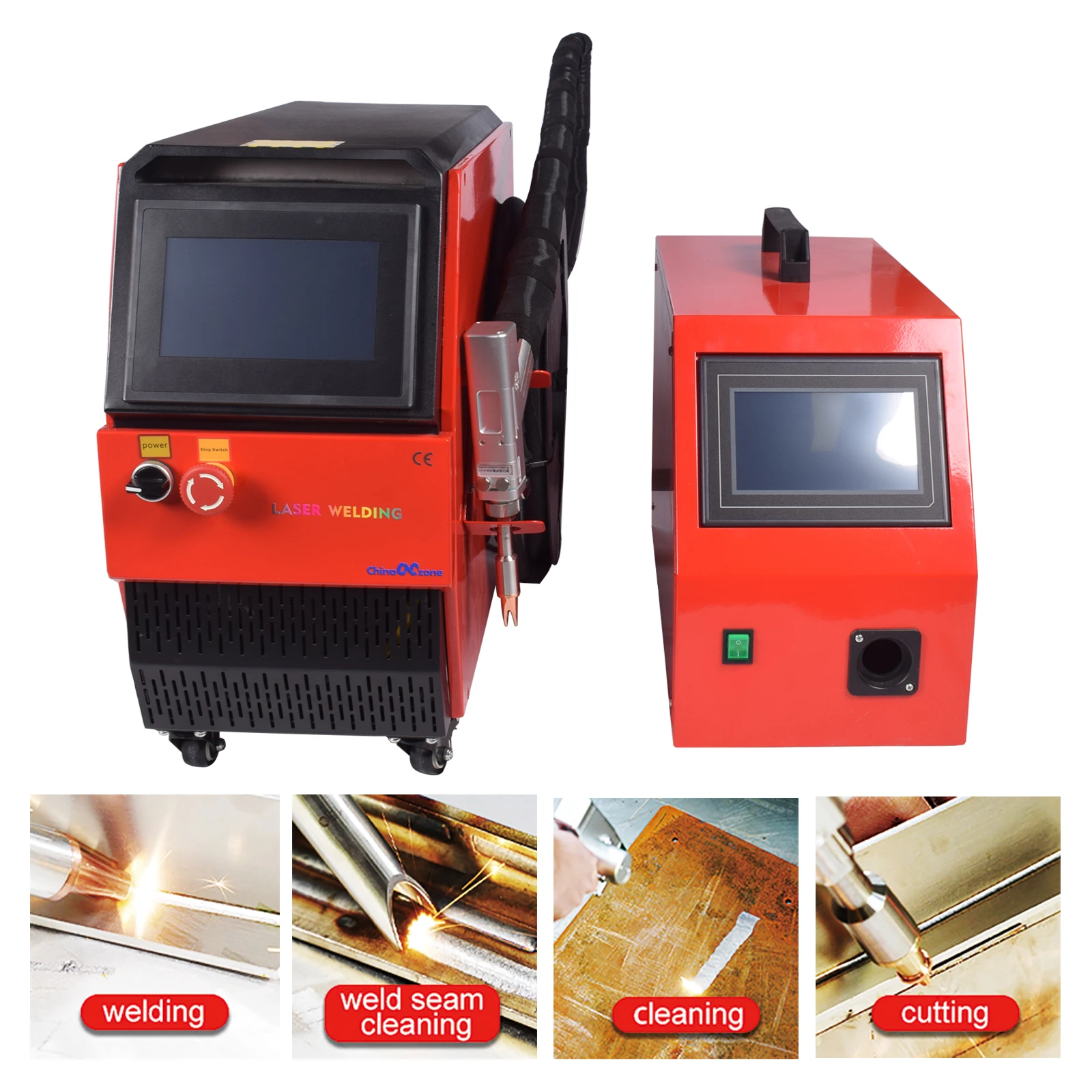 1200W Air Cooling Laser Welder 4 in 1 Strong Cutting Welding Cleaning Fiber Laser Welding Machine for Metal Air Cooled Laser 4