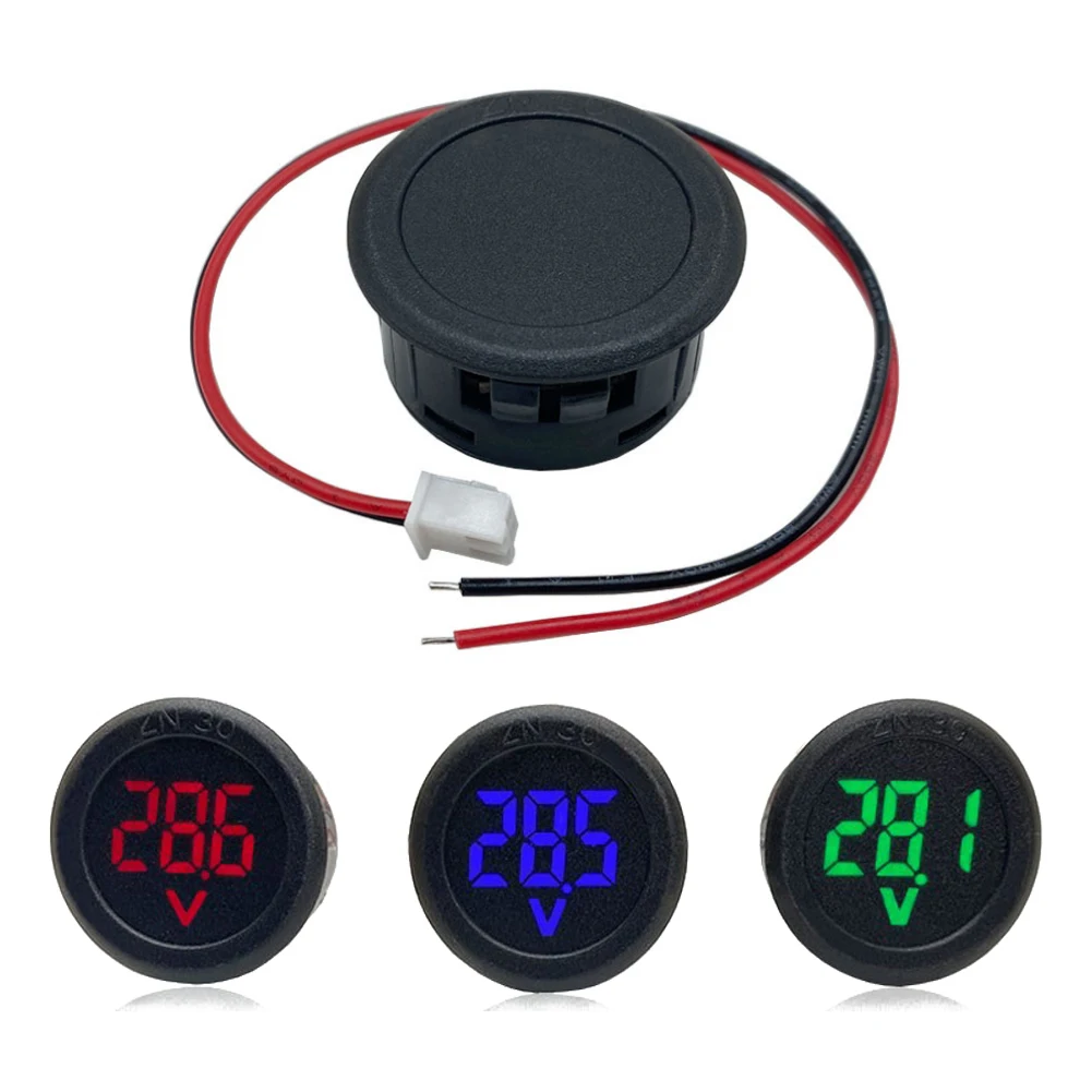 

DC 4V-100V LED Display Digital Voltmeter Car Motorcycle Waterproof Voltage Meter Voltage Tester Reverse Polarity Protection