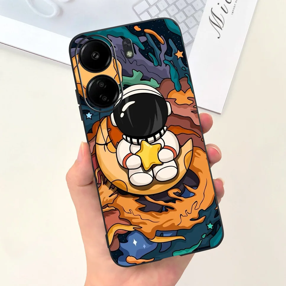 For Xiaomi POCO C65 Case Cute Cartoon Cat Painted TPU Silicone Back Cover For Xioami POCO C65 POCOC65 C 65 6.74 Phone Case Funda