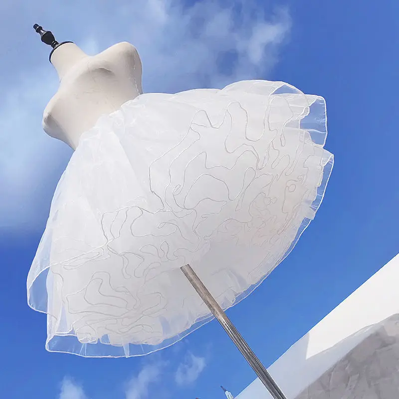 Lolita Dress 4 Layers Petticoat Fluffy Skirt Support Boneless Soft Yarn Canopy Dress Accessory Sweet Girl Japan 35CM/40CM girls dress